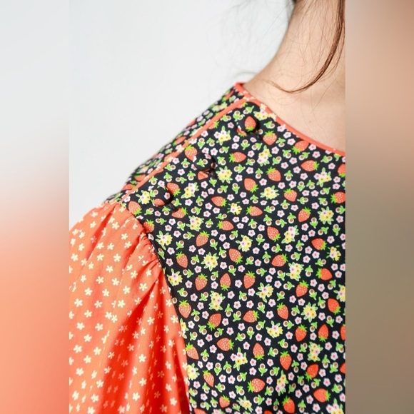 New! Batsheva Strawberry Sash Dress in Strawberry/Daisy print 🍓size 2 - Picture 6 of 16